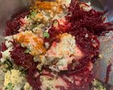 A picture of step 3 of Little millet beetroot tikki.