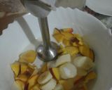 صورة لخطوة 1 من وصفة عصير طبيعي منعش 👌🍌🍑 مانجا موز وخوخ 💞 ما احلى الصيف 😄