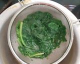 A picture of step 2 of Palak poori and Aloo Matar.