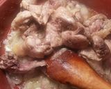 Foto del paso 10 de la receta Pollo en salsa de ajos con patatas fritas