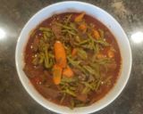 A picture of step 12 of Beef Steaks with Guajillo Chiles, Carrots, and Nopales.