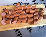 Une image de l'étape 12 de Saucisses fumées aux poivrons verts, tomates séchées et courgette.