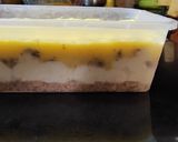 A picture of step 3 of Biscuits custard pudding.