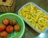 Hình bước làm 1 của món Trà đào