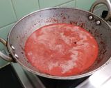 A picture of step 5 of Millet beet kheer millet beetroot payasa.