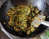 A picture of step 4 of Moringo leaves bhaji.