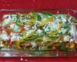 A picture of step 10 of Italian lasagna cannelloni filled with Indian paner tikka.