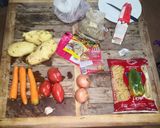 Foto del paso 1 de la receta: Guiso de verduras con fideos y carne para mi hijo