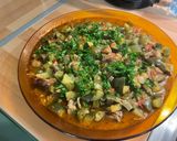 Une image de l'étape 22 de Courgettes, poivrons et tomates à l'agneau et épices.