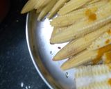 A picture of step 1 of Baby corn fry.