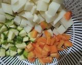 Une image de l'étape 3 de Bonite aux riz et légumes au four.