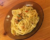 Tejszínes, tenger gyümölcseis spagetti recept fázis 4 fotója