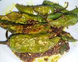 A picture of step 3 of Masala bhari mirch.