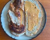 A picture of step 3 of Leftover sandwich.