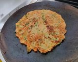 A picture of step 3 of Mung Dal chilla.