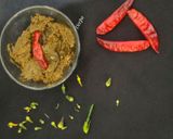 A picture of step 5 of Gongura Chutney.