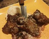 A picture of step 4 of Smoked Lamb Chops Ras el hanout, topped with Garda Stagionato.