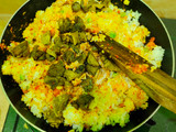 Nasi goreng kikil kambing simpel