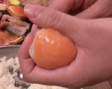 A picture of step 4 of How to make easy temari sushi(sushi ball).