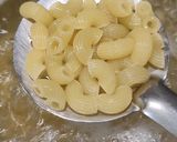 A picture of step 1 of Mac and Cheese Desi style.