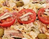 Foto del paso 6 de la receta: Ensalada de pasta con mozzarella y sardinillas
