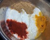 A picture of step 2 of Dahi Aloo sabji.