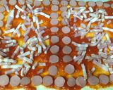 Foto del paso 1 de la receta Pizza barbacoa con salchichas