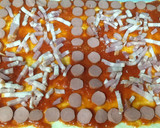 Foto del paso 1 de la receta: Pizza barbacoa con salchichas
