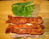 A picture of step 3 of Ham, Munster Cheese, and Smoked Bacon Sandwich – Jon Style.