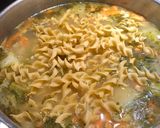 A picture of step 11 of Bok Choy Soup with Chick Peas.