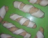 A picture of step 6 of Irish curl rolls.