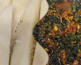 A picture of step 2 of Yam and vegetable sauce.