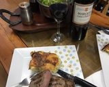 Foto del paso 5 de la receta: Lomo a la Parrilla Electrónica - Papas a la crema Gratinada