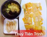 Hình bước làm 1 của món CÁ TẦM CUỐN RIỀNG NƯỚNG