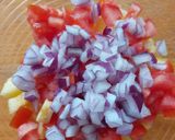 A picture of step 2 of Pineapple Pico de Gallo.