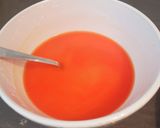 A picture of step 2 of Karachi Halwa/jelly halwa.
