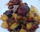 Foto del paso 4 de la receta: Codillo al horno con patato asado y verduras. Delicious