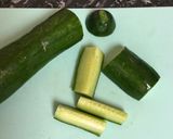 A picture of step 1 of Pickled Cucumber.