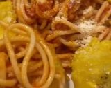 A picture of step 6 of Dominican spaghettis.