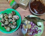 Foto langkah ke 1 dari resep Sate Semur Telur Puyuh.