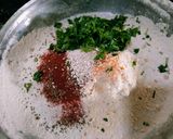 A picture of step 1 of Green coriander masala Thepla.