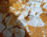 A picture of step 6 of Kadai paneer.