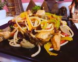 A picture of step 6 of Chicken Chowmein.
