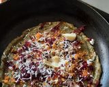 A picture of step 5 of Moong dal chilla.