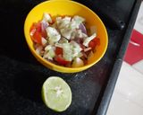 A picture of step 2 of Sprout chaat.