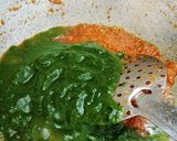 A picture of step 9 of Paneer tikka masala in paalak gravy.