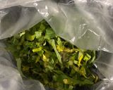 A picture of step 1 of Soppu Saaru (radish leaves rasam).