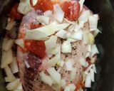 A picture of step 5 of My Slow Cooked Beef in a little spicy mix with a lovely Sauce.