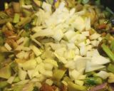 A picture of step 2 of Turnip and Greens.