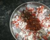 A picture of step 1 of Schezwaan Paneer Sandwich.